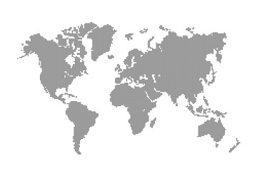  World Dotted Vector Illustration Map