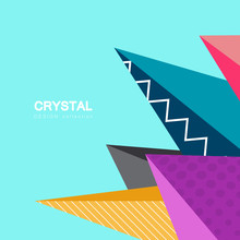 Vector Triangle Crystal Design / Geometry Concept Background