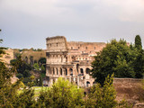 Fototapeta  - Cityview from Coliseum of Rome, Italy