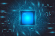 © ImagineDesign - Central Processing Unit (CPU) digital tech mainboard circuit background, vector illustration EPS 10