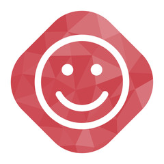 Poster - geometrischer Icon - Smiley glücklich