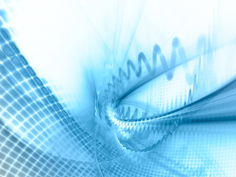 Abstract background element. Grids and curves series. Fractal graphics. Composition of net shapes, curves, motion blur and waveforms.