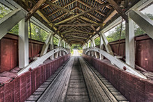 Inside Glessner Covered Bridge Near Shanksville, Pennsylvania