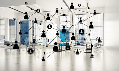 networking and wireless connection as concept for effective mode