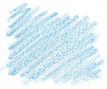 Blue Zig Zag Drawings Of Crayon On White Paper Background