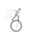© vit_kitamin - The man is running on the clock. Life concept. Vector illustration for business and infographics.