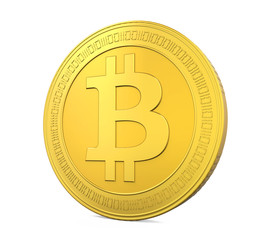 Poster - Golden Bitcoin Isolated