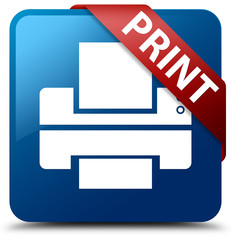 Print (printer icon) blue square button red ribbon in corner