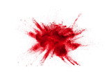 Fototapeta Las - Abstract design of red powder cloud