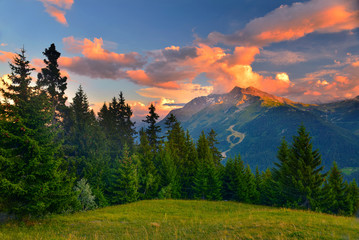 Wall Mural - Evening Alps, France