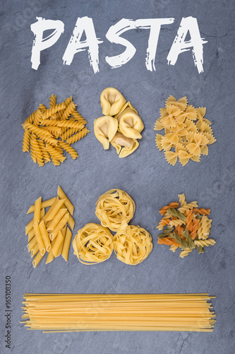Pasta Italienisches Essen Nudeln Sammlung Spaghetti Penne Rigate Von Oben Buy This Stock Photo And Explore Similar Images At Adobe Stock Adobe Stock