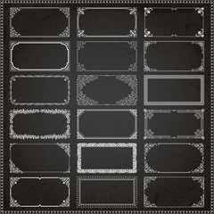 Canvas Print - decorative frames and borders rectangle 2x1 proportions set 2