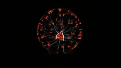 Poster - Electrostatic plasma sphere in the dark. Tesla coil - physics experiment