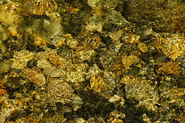 Poster - sunlight reflects off the pebbles in Denny Creek