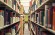 © Carolyn Lagattuta/Stocksy - View down rows of books at a library