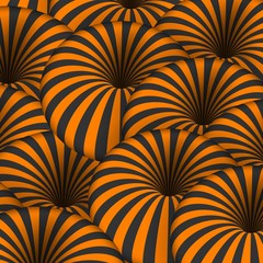 Poster - Illustration of Vector Optical Illusion. Spiral Tunnel Hole Effect. Striped 3D Motion Lines