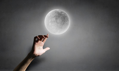 Wall Mural - moon in hand