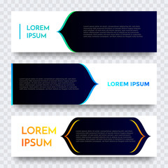 Aufkleber - Abstract geometric web banner vector gradient template