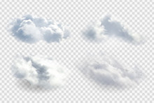 Vector Realistic Isolated Cloud On The Transparent Background.
