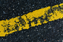 Yellow Line On Road Texture,old