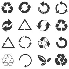 Recycled Eco Vector Icon Set