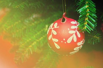 Sticker - Christmas decoration on abstract background