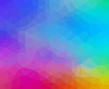 Multicolored Abstract Geometric Background With Triangular Polygons