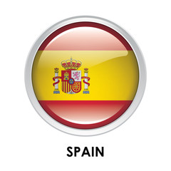 Wall Mural - Round flag of Spain