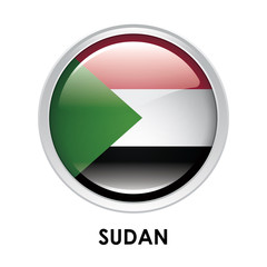 Wall Mural - Round flag of Sudan