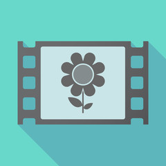 Sticker - Long shadow film frame with a flower