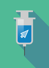 Sticker - Long shadow  syringe with a cursor