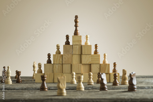 Fotografía Business hierarchy; ranking and strategy concept
