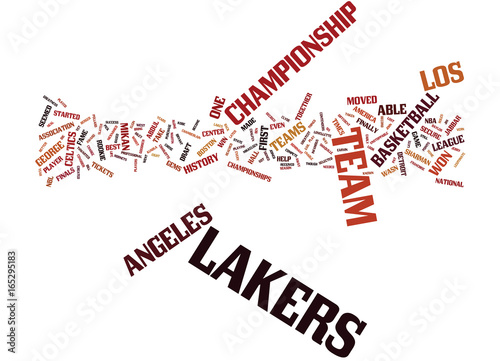 LOS ANGELES LAKERS HISTORY Text Background Word Cloud Concept Poster Mural XXL