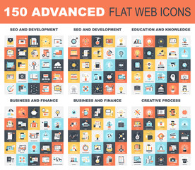 Wall Mural - Advanced Flat Web Icons