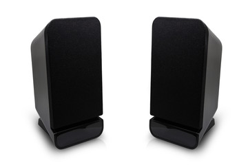 Isolated two desktop speakers