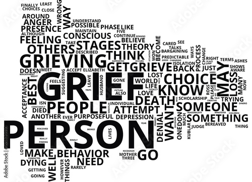 Grief Loss Text Background Word Cloud Concept Stock Vector Adobe Stock