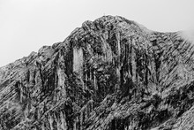 Mountain Texture In Black And White