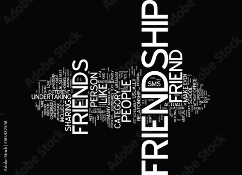 Fotografie, Obraz FRIENDSHIP Text Background Word Cloud Concept