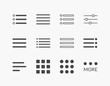 Simple Set of Hamburger Menu Thin Line Icons. Editable Stroke. 64 x 64 Pixel Perfect.