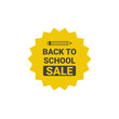 © mast3r - Back To School Seasonal Sale Tag Poster Shopping Discounts Label Isolated Flat Vector Illustration