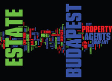 ESTATE AGENTS IN BUDAPEST Text Background Word Cloud Concept