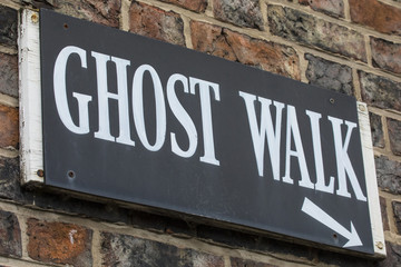 ghost walk sign