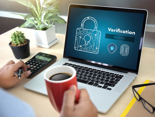 Poster - verification action professionals working process performance password and register