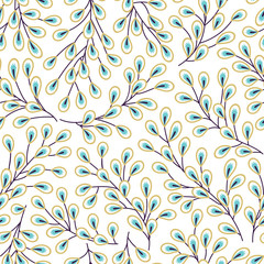 Aufkleber - Colorful vector floral pattern