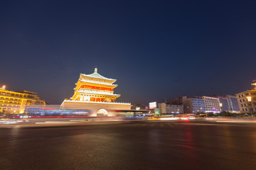 Wall Mural - Chinese city of Xi'an night view