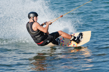 Male wakeboarding