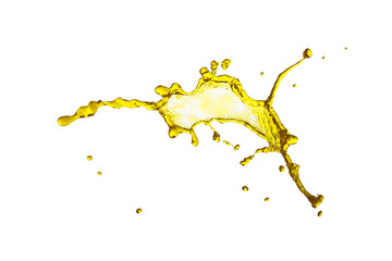 Sticker - isolated yellow liquid splash