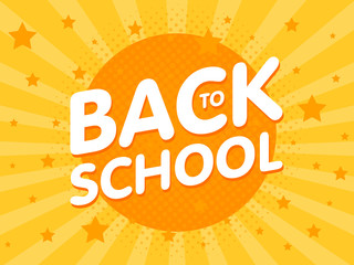 Poster - welcome back to school sign poster. education vector illustration