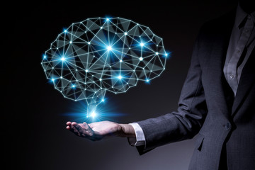 Fototapete - AI (artificial intelligence) concept.