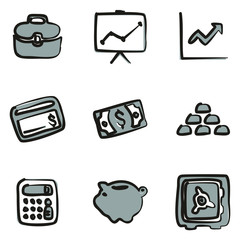 Finance Icons Freehand 2 Color